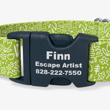 closeup of buckle personalization